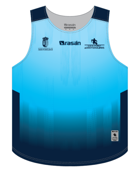 Camiseta de competición azul hombre Club Atletismo Arroyomolinos