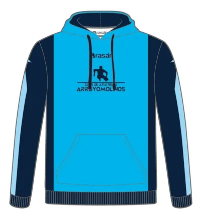 Sudadera con capucha oficial del Club de Atletismo Arroyomolinos, vista delantera